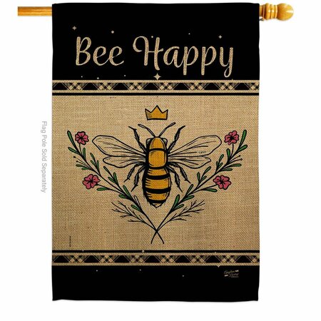 PATIO TRASERO Queen Bee Happy Friends Double-Sided Garden Decorative House Flag, Multi Color PA3910527